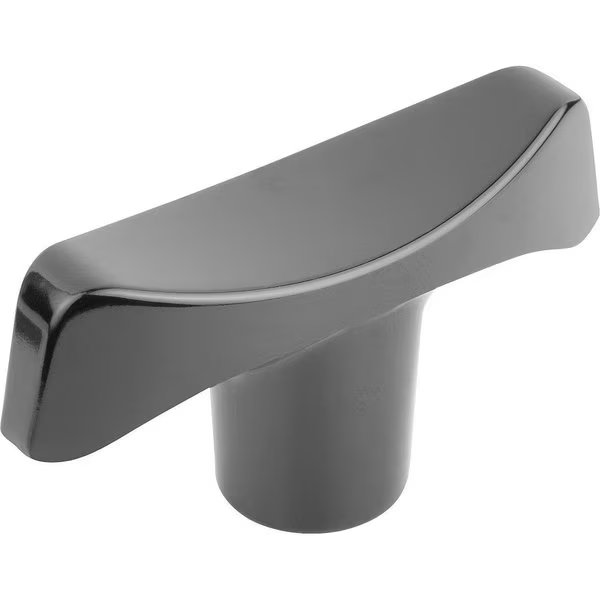 T-Grip D=M10, A=70, B=22, H=38, 8, Form:K Thermoset, High Polish Black, Comp:Steel, Comp:Galvanized, Kipp, Mfr#: K0181.17010